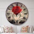 thumbnail image 2 of Designart Horloge Murale Moderne 'rose Rouge à l'Intérieur du Livre', 2 of 6