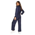 thumbnail image 2 of TTAO Boiler Suit Coveall For Women Mechanic Jumpsuit Mechanic Coveralls Long Sleeve Workwear Navy Blue L, 2 of 5