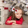thumbnail image 4 of Motique Accessories Hair Bow with Christmas Tree Sequins Bow - White, 4 of 5