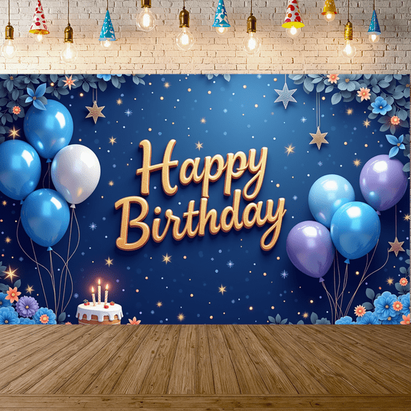 Colorful Theme Banner Balloon Decoration Cheerful Background for Birthday Party Indoor Decoration Photo Shoot