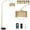 Golden, variant on ACE-LIGHTS,Arc Height Adjustable Gold Floor Lamp,Rustic Standing Lamp,Farmhouse Tall Lamp with 3 Color Temperatures,Rattan & Linen Shades,Remote & Dimming Bulb for Living Room,bedroom,Office(Golden)