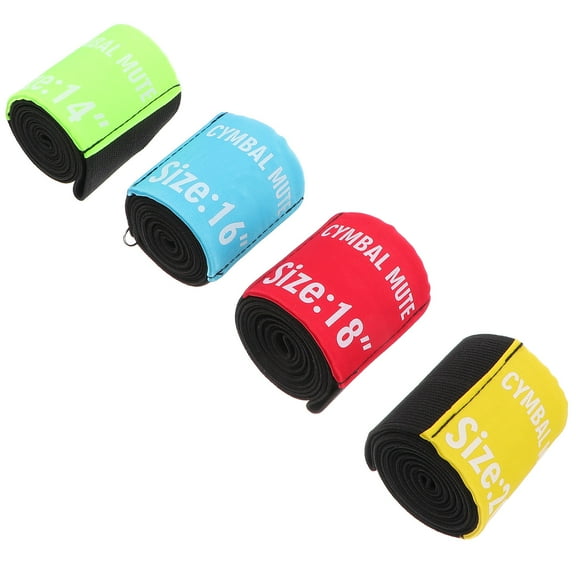 CRILSTYLEO 4pcs Drum Mutes Drum Silencer Belt Polyester for Practicing