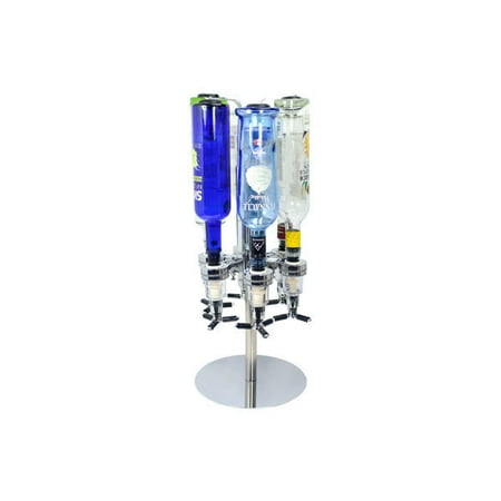 Six Bottle Shot Dispenser - Revolving Alcohol Caddy 6 Bottle Holder,Bar Liquor Shot Dispenser