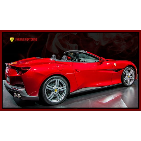24"x36" Laminated Ferrari Portofino Large Poster Luxury Cars Grand touring sports car