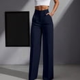 thumbnail image 2 of Certgust Hot Sales Womens Pants Under $25 Wide Leg Pants Woman High Waisted Palazzo Flowy Drawstring Elastic Waist Trousers with Pockets Beach Vacation, 2 of 5