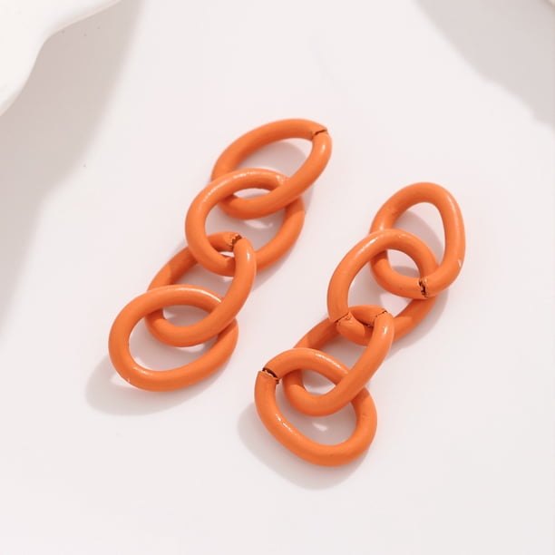 Nvzi Cadena extensible naranja de cuatro secciones, 50 piezas, 1,1 * 0,28 pulgadas, cadena extensible ajustable para joyería, cadena para hacer joyas DIY, cadena extensible para llaveros y pulseras.