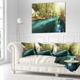 thumbnail image 2 of Designart Beautiful Small River in Forest - Landscape Printed Throw Pillow - 16x16, 2 of 4
