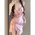 thumbnail image 5 of OIINAA-bañador Sexy para mujer, conjunto de Bikini a la moda Y2K, traje de baño dividido rosa, traje de baño de tres piezas para mujer, ropa de playa elegante para vacaciones, 5 of 5