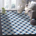 thumbnail image 5 of Area Rugs 2x3 Ft Moroccan Geometric Blue Grid Non-Slip Washable Rug Indoor Rug Floor Mats Non Shedding Carpet for Living Room Bedroom Dining Room Home Decor, 5 of 8