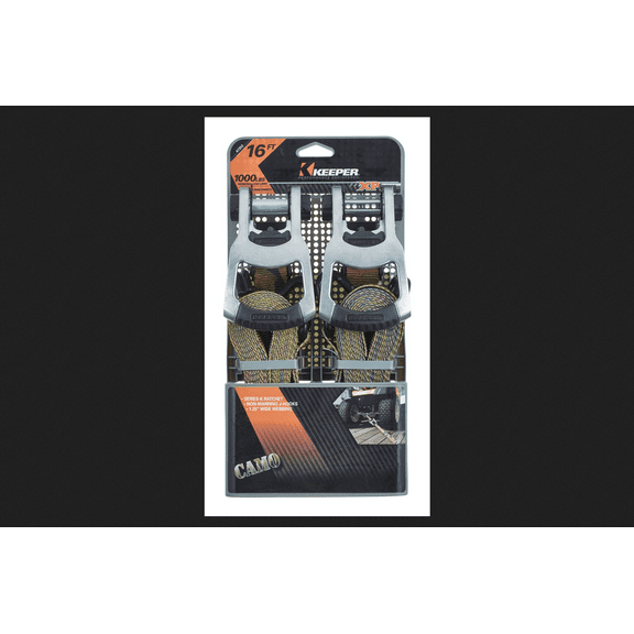 Keeper Tie Down Strap Camouflage 16 ft. L 1000 lb. 2 pk