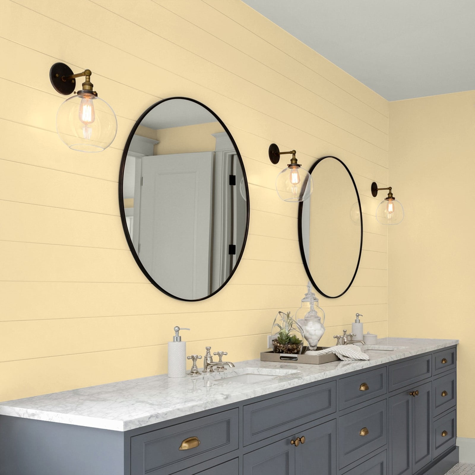 Glidden Glidden Kitchen Bath and Laundry Dusty Yellow / Yellow, Eggshell Interior Paint with Primer, 1 Gallon