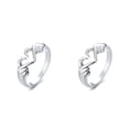 thumbnail image 2 of Minnieouse Anillo de apertura Mujeres Hombres Boda Pareja Joyería Moda Compromiso Decoración romántica Novia Amistad Regalo Plata 2piezas Minnieouse CBP336509, 2 of 6