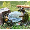thumbnail image 6 of Solar Powered Turtle Mama and Baby Outdoor Garden Light Decor, Garden Ornament (Turtles Family on a Lawn), 6 of 7