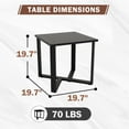 thumbnail image 3 of EAGLE PEAK Urban Slate Modern Outdoor Side Table, Weather-Resistant Steel Accent Patio Table, 3 of 8