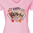 thumbnail image 4 of Inktastic Happy Oktoberfest- Accordian Women's V-Neck T-Shirt, 4 of 5