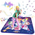 thumbnail image 1 of Tapete de baile para niños, juguetes de unicornio para niñas, tapete de baile electrónico con 7 modos de juego, juegos de baile con luces LED sensibles al tacto, tapete musical de Navidad para niñas, 1 of 6