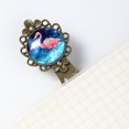 thumbnail image 5 of Starry Flamingos Vintage Copper-Colored Lace Bookmarks: Stainless Steel Set for Book Lovers and Readers, 5 of 5