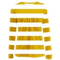 thumbnail image 4 of CALAFEBILA Long Sleeve Fall Tshirts Shirts for Women Crew Neck Yellow Fall Womens Tops 2025 Fashion Print Pullover Casual Timeless Loose Fit Trip Blouses, 4 of 5
