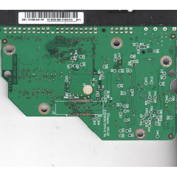 WD2500AVJB-63J5A0, 2061-701596-A00 10P, WD IDE 3.5 PCB