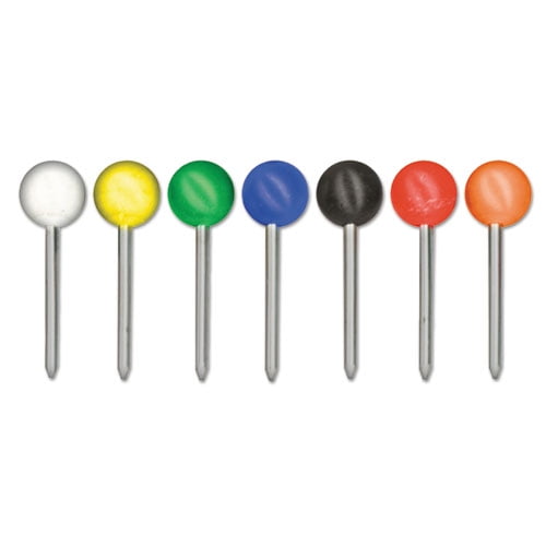 Map Tacks, Plastic, Assorted, 0.38 Map Tacks, Plastic, Assorted, 0.38