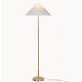 thumbnail image 2 of My Texas House 64'' Floor Lamp with White Fabric Empire Shade Transitional Floor Light Fixture for Living Room, Bedroom, or Office, Gold, 2 of 10
