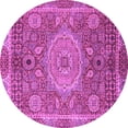 thumbnail image 1 of Ahgly Company Indoor Round Abstract Purple Modern Area Rugs, 6' Round, 1 of 4