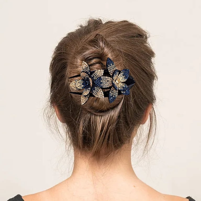 Rhineau Flower Duck Bill Barrettes for Women Clip Large 