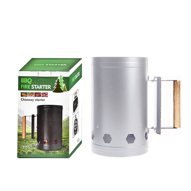 Encendedor de chimenea para barbacoa, encendedor de chimenea de carbón, encendedor de fuego rápido, puede encendedor de chimenea, verdadera excelencia