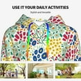 thumbnail image 4 of Kdxio Cartoon Flowers Print Womens Oversized Hoodies Sweatshirts Hooded Pullover Tops Sweaters Casual-XX-Large, 4 of 7