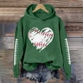thumbnail image 2 of Valora Women's Hoodies Sweatshirts For Everyday Casual Sportswear Stylish Rugby Print Hooded Pullover For Games And Outdoor Activities Green XL, 2 of 3