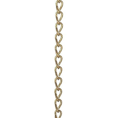 Brass Jack Chain - #18 Brass Double Jack Chain, Foot, #18 Brass Double Jack Chain By B&P Lamp