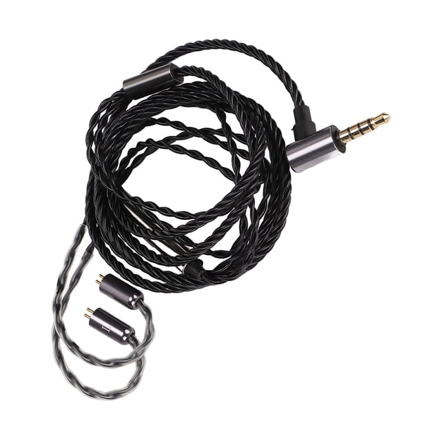 Cable de repuesto Bling Bling para auriculares de cobre sin oxígeno con micrófono 2 pines