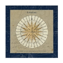 Trademark Fine Art 'Sphere Compass Blue' Canvas Art by Sue Schlabach