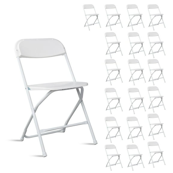 Folding Chairs 10-Pack, 350lb Capacity - Heavy Duty Metal Frame, Stackable, Portable, No Assembly - Indoor/Outdoor Events, Office, Gray