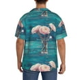 thumbnail image 5 of Fotbe Flowers in Glass Vase print Short Sleeve Button Down Shirts for Men Casual Summer Beach Wrinkle Free Shirt-4X-Large, 5 of 7