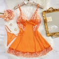 thumbnail image 6 of PMVFHDE Nightgowns For Women Lace Bodysuit With Shapewear Alluring Sheer Nightgown Fashion Solid Color Sleepwear For Home Orange,XXL, 6 of 8