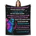 thumbnail image 1 of LHSHID Granddaughter Flannel Throw Blanket Lightweight Ultra Soft Fleece Perfect for Birthday Graduation Christmas Gifts 30"x40", 1 of 7