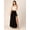 Black, variant on Women's Printed Viscose Rayon Side Slit Flared Long Skirt Casual&nbsp;Summer Wear High Waist Long Length Loose Fitted Regular Light Weighted Wavy Party Wear Skirt