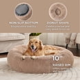 thumbnail image 2 of Cama de cama para perros, relajante y rosquilla, lavable, para perros de talla XL, color camel, 2 of 5