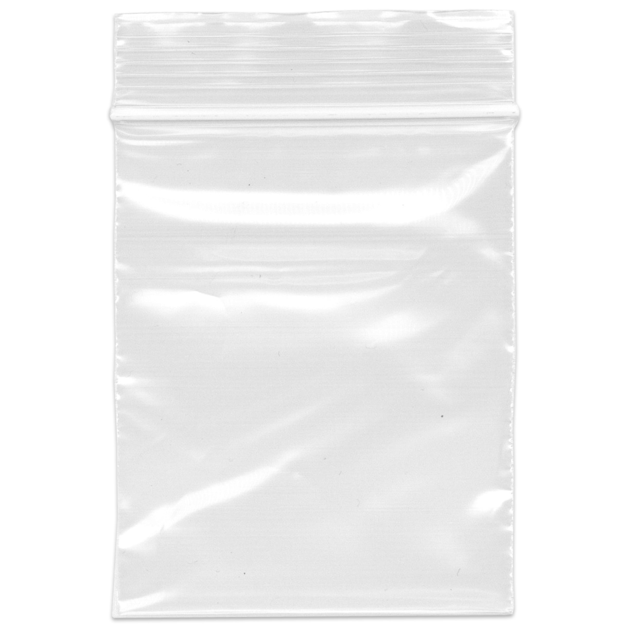 100pc 6" x 9" 2 Mil White Block Zip Bag Ziplock Bag Reclosable 