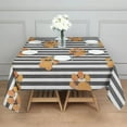 thumbnail image 3 of Paw Print Sonstripes Square Tablecloth,Waterproof Square Table Cover,Wipeable Spillproof Washable Table Cover for Home Kitchen Party Decor 42"X42"(107x107cm), 3 of 6