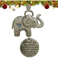 thumbnail image 3 of Elephant Friendship Christmas Ornament - Metal Holiday Decor with Inspirational Words, Perfect Gift for Women & Friends, Festive Christmas Tree Decor Pendant, Meaningful Friendship Keepsake, C, 3 of 5