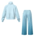 thumbnail image 6 of Uorisanigo Blue Gradient Mock Neck Sweatshirt with Wide Leg Sweatpants Matching Set Lounge Sets for Women Tracksuit 2 Piece Fall Outfits Drawstring Activewear Oversized Jogging Suit, 6 of 8