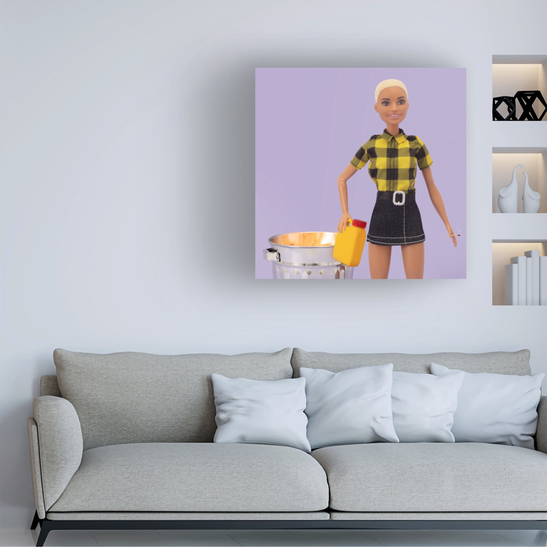 Canvas Wall Art - Julia Ramiro 'Burning1.1' Wall Art for Living Room, Bedroom, or Office Décor by Trademark Fine Art - 14 x 14 Inches