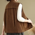 thumbnail image 4 of YUNAFFT Corduroy Vest for Women Sleeveless Button Front Casual Layering Piece for Spring, 4 of 5