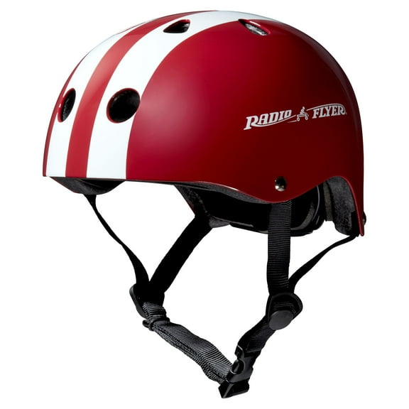 Radio Flyer Adjustable Red Bicycle Helmet with Safety Straps for Ages 2-5