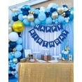 thumbnail image 5 of ¡Te espera una aventura marina! Set de guirnalda y letrero de feliz cumpleaños azul marino (13 piezas) para fiestas de cumpleaños de niños., 5 of 5