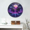 thumbnail image 2 of Yayeee Wall Clock Battery Operated 9.5" Silent Quartz Non-Ticking for Living Room Decor, Green Digital Art, 2 of 8
