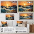thumbnail image 4 of Designart "Orange Blue Lyrical Abstraction Lyrical Sunset" Modern Floater Framed Canvas Art Print, 4 of 7