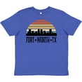 thumbnail image 3 of Inktastic Fort Worth Texas Skyline Retro Youth T-Shirt, 3 of 5